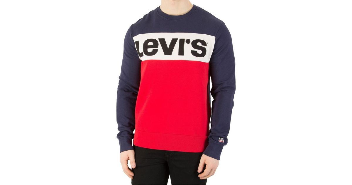 levis color block sweatshirt