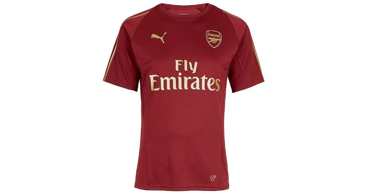 Puma 2018 2019 Arsenal Training Shirt Kids Men S T Shirt In Red