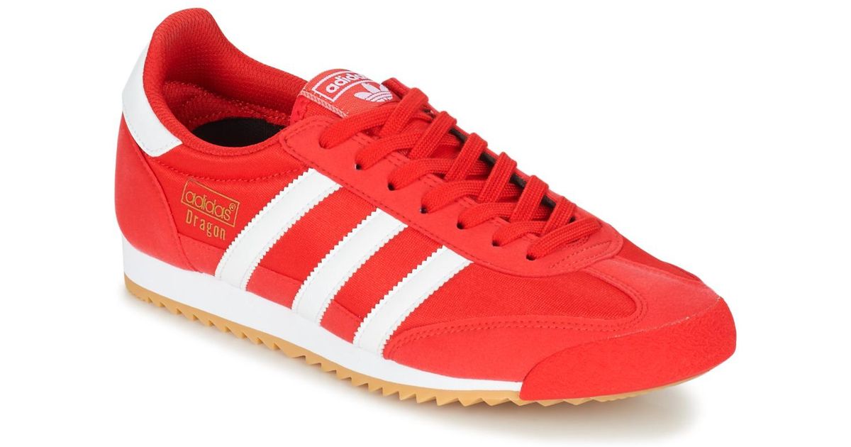 adidas dragon red trainers