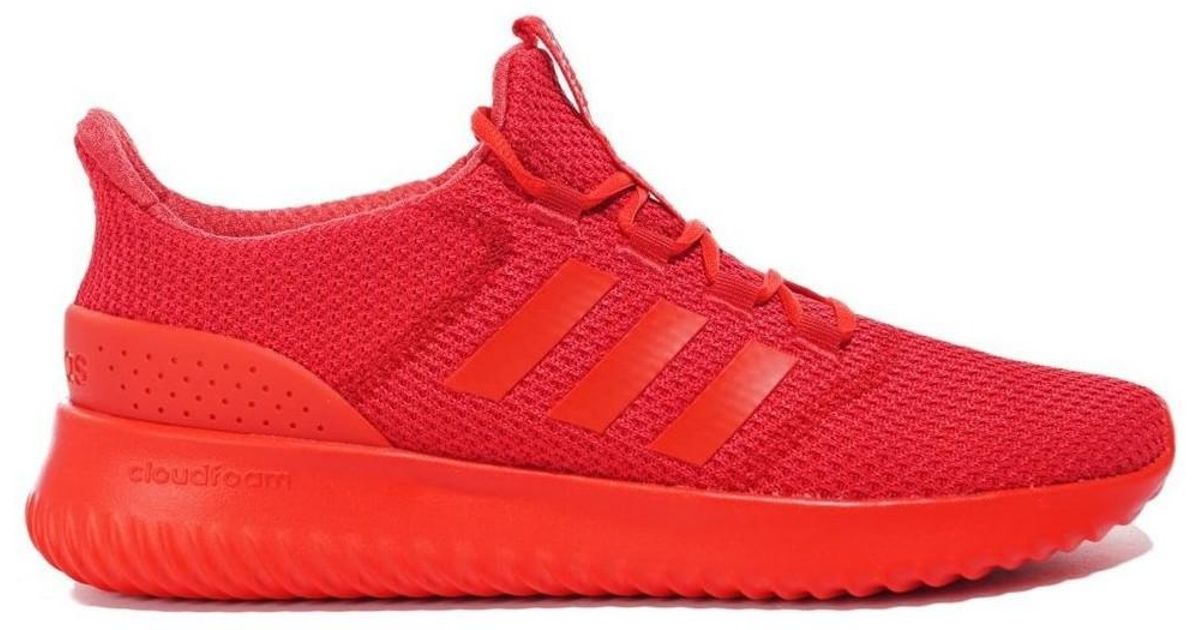 red adidas cloudfoam shoes
