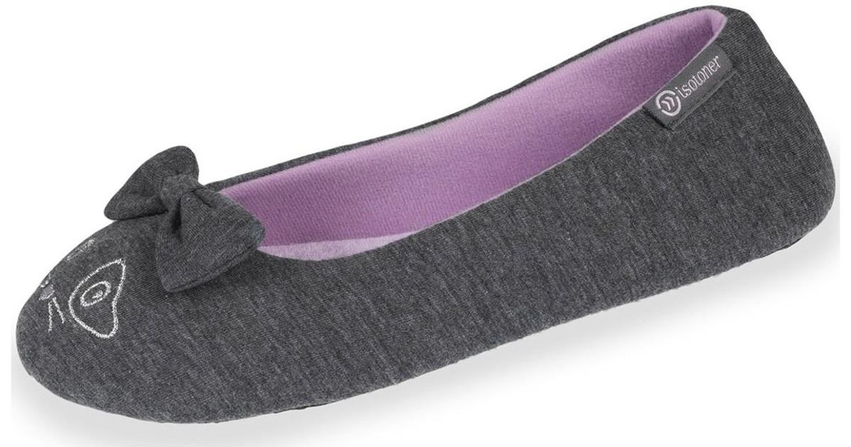 Chaussons Ballerines Femme Broderie Chat Femmes Chaussons En Gris Isotoner En Coloris Gris Lyst Chaussons Ballerines Femme Broderie Chat Femmes Chaussons En Gris Isotoner En Coloris Gris Lyst