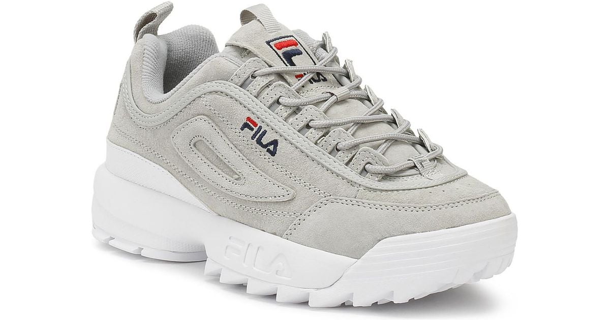 fila trainers grey and pink