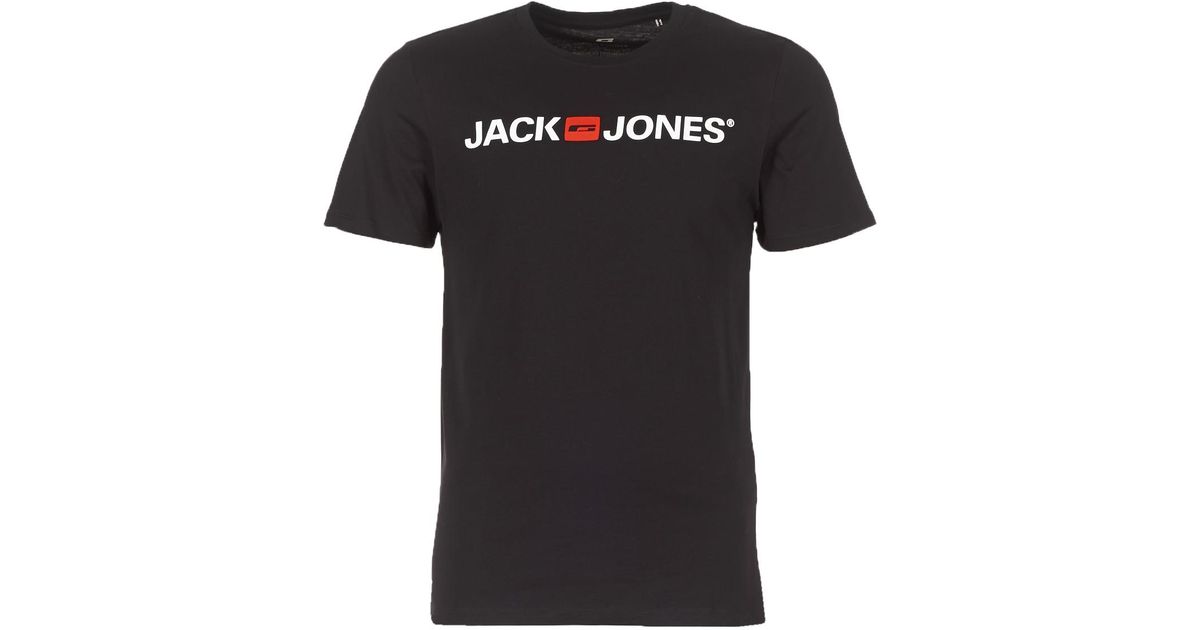 Jack & Jones Jjecorp Logo Men's T Shirt In Black for Men - Lyst