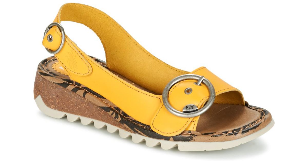 fly yellow sandals