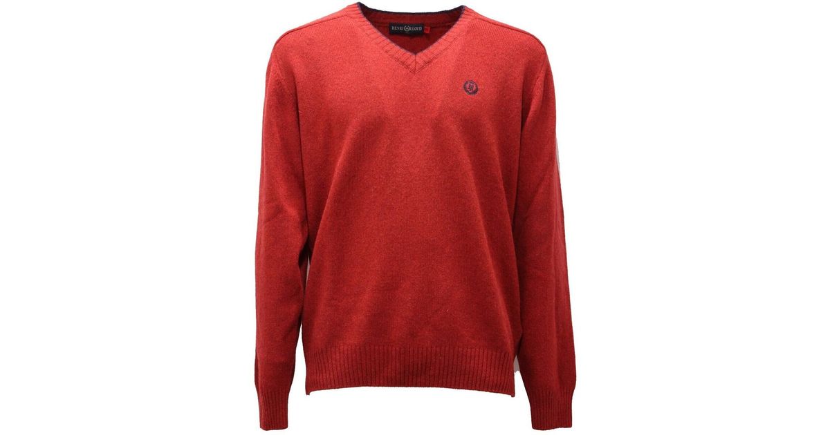 Pull Henri Lloyd Homme 2XL Blanc Logo évasé Col Rond Tricot Pull Voile