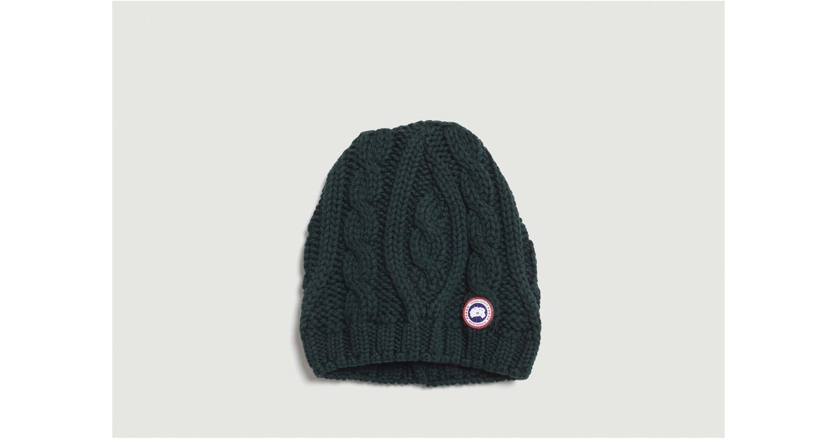 canada goose cable knit beanie