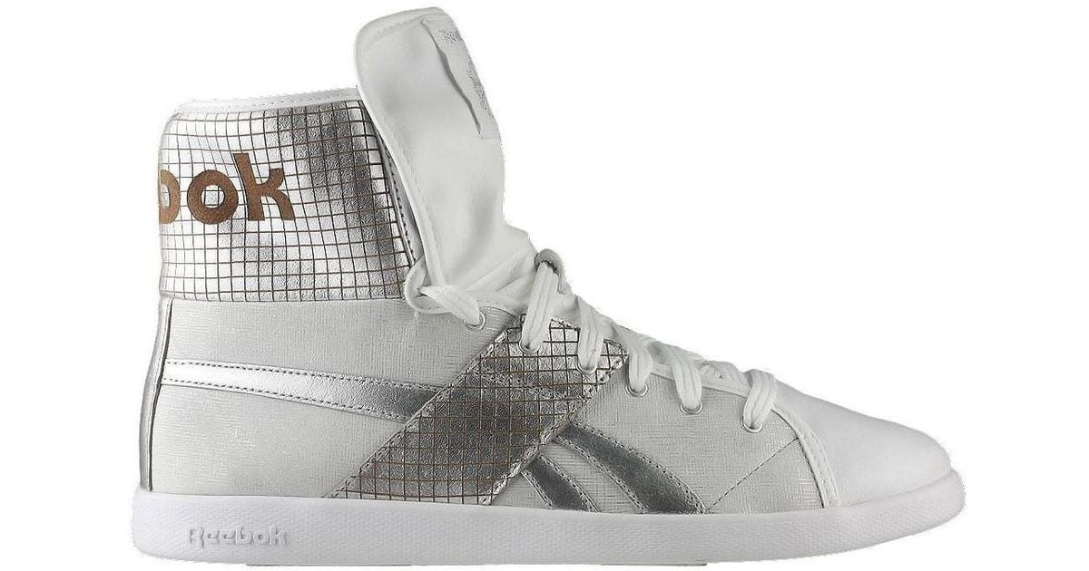reebok high tops womens silver