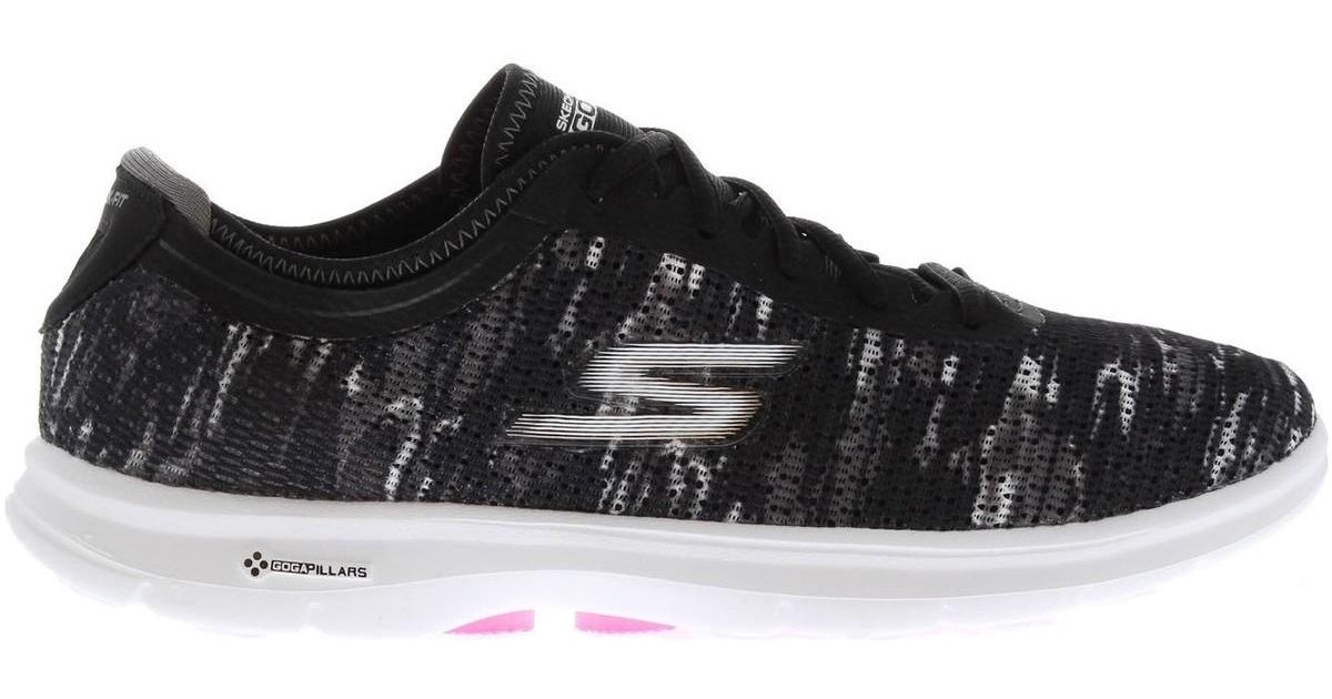 skechers go step print ladies trainers