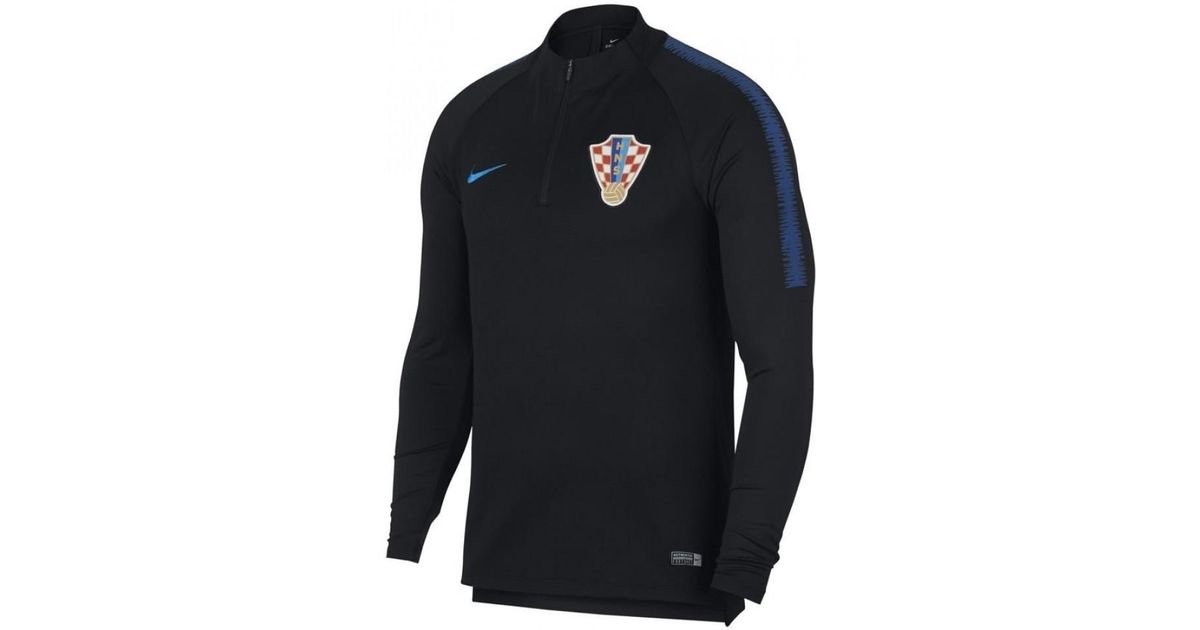 Nike 2018-2019 Croatia Training Drill Top Men's Tracksuit Jacket In Black  for Men - Lyst