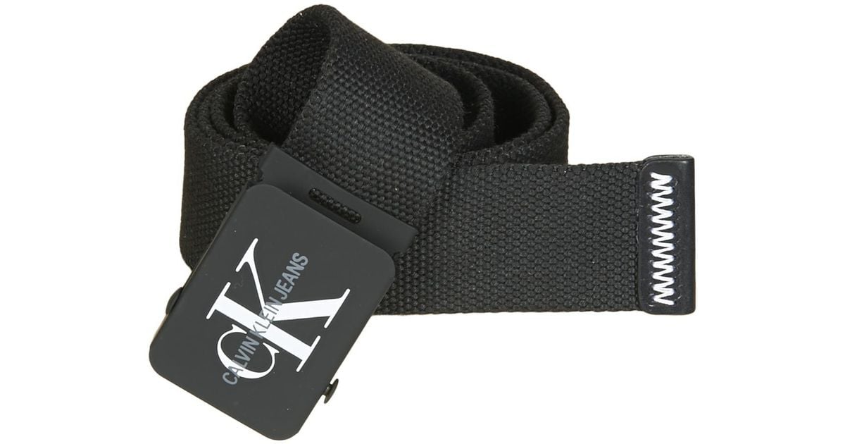 calvin klein canvas plaque belt