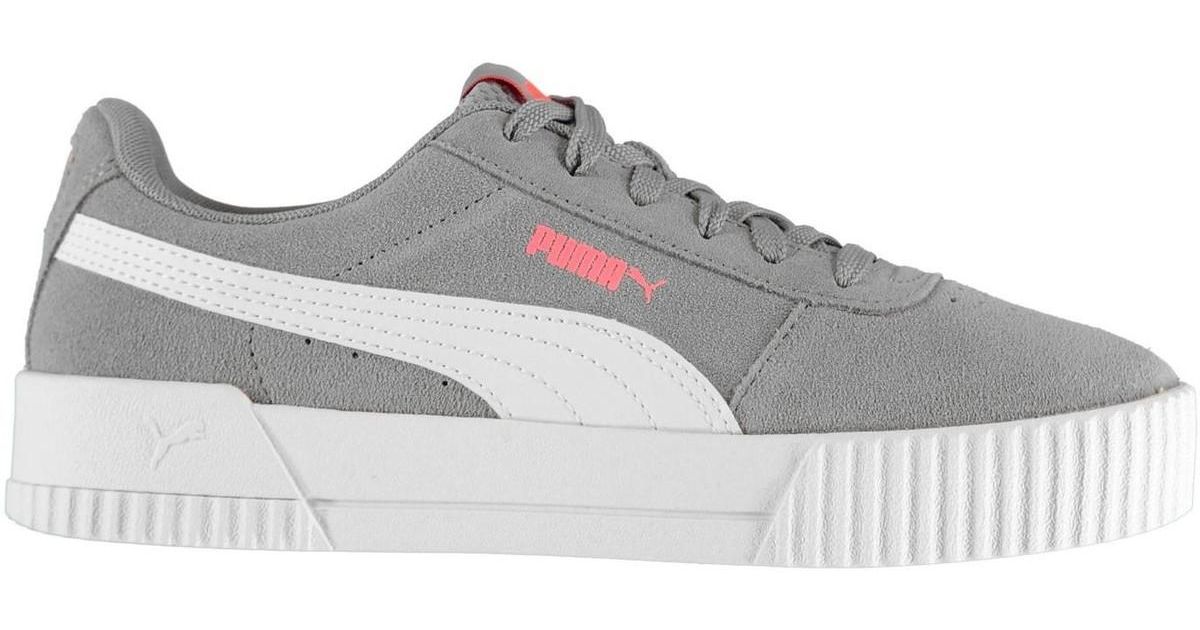 puma carina suede ladies trainers grey