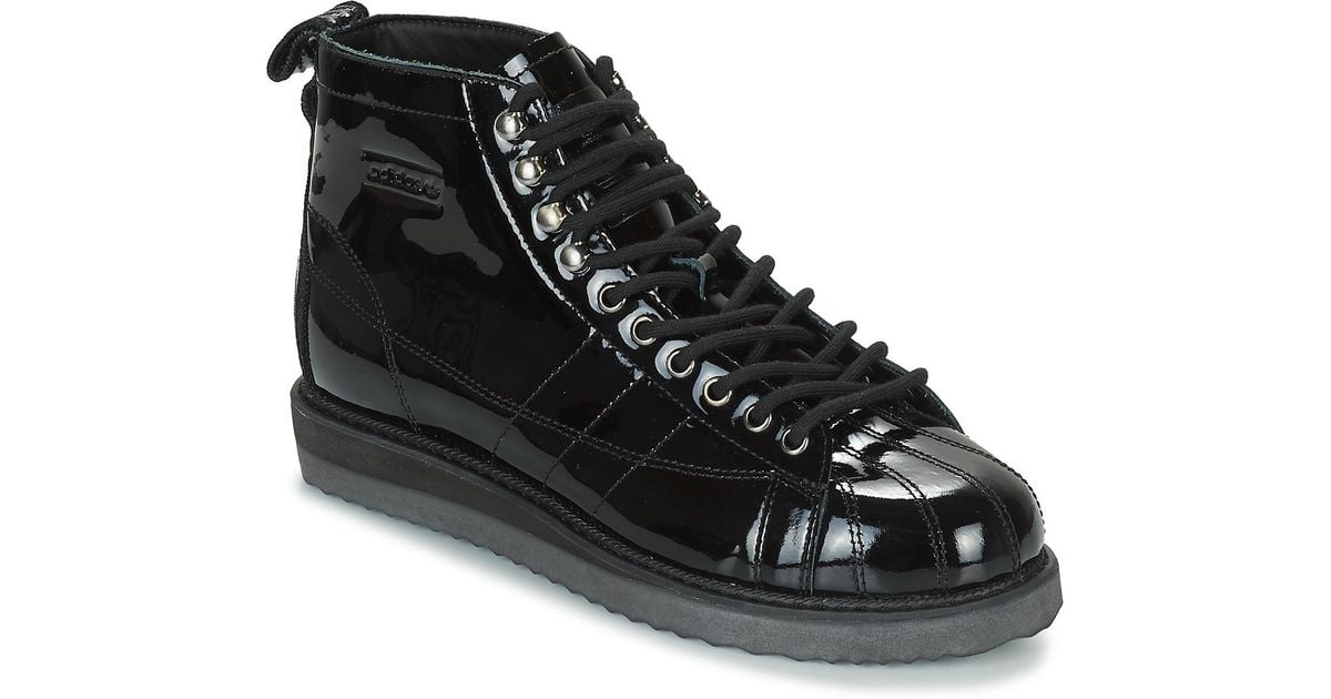 womens black adidas superstar trainers