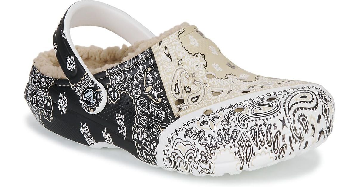 Crocs™ Klompen Classic Lined Bandana Clog in het Wit Lyst NL