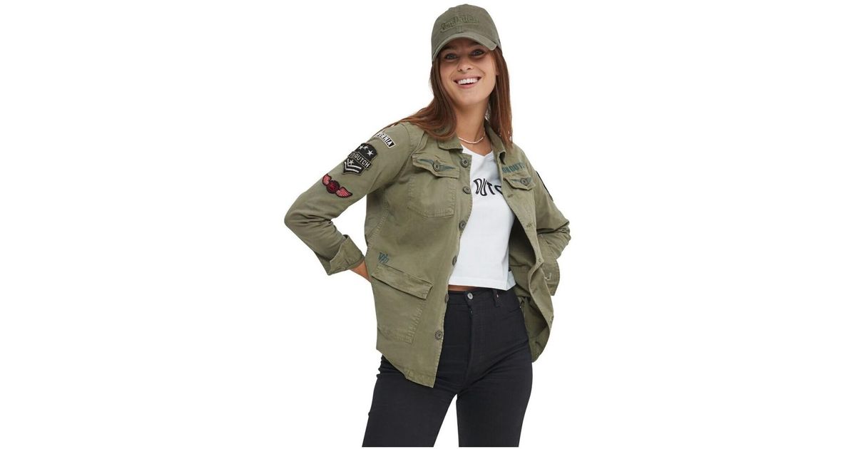 Veste Veste Coton Angel Kaki Von Dutch en coloris Vert Lyst