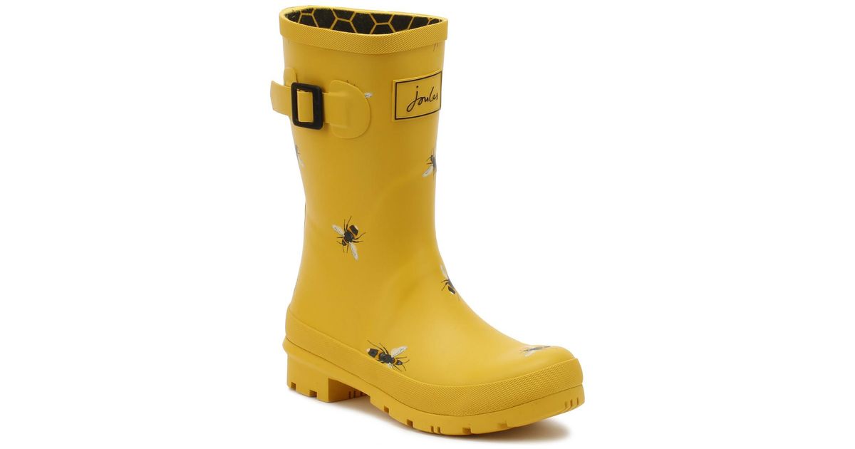 yellow bee wellies