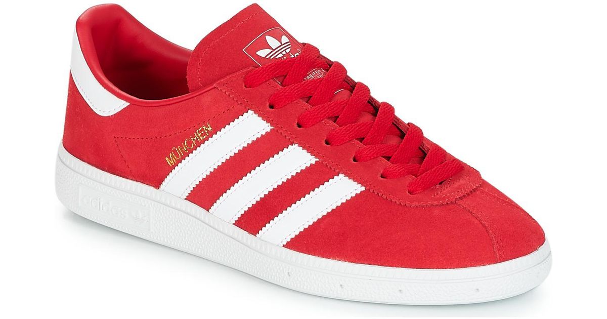 adidas Munchen Men's Shoes (trainers) In Red for Men - Lyst