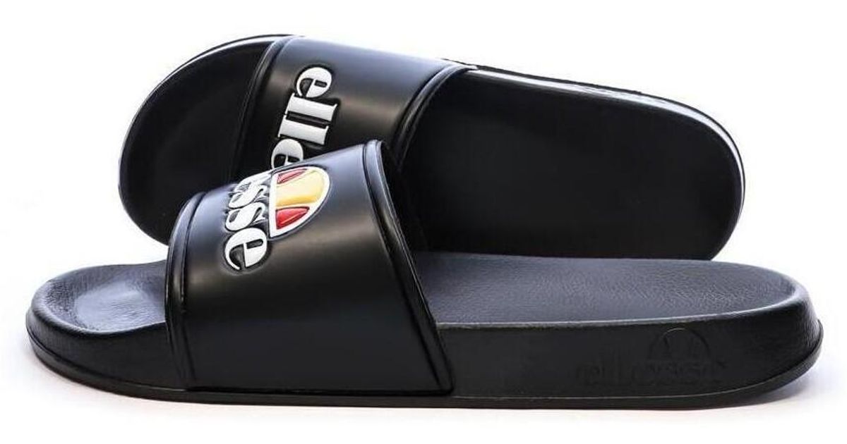 Claquettes Ellesse Duke Homme - Noir, Synthétique, Semelle Caoutchouc - Confort été, Style Décontracté