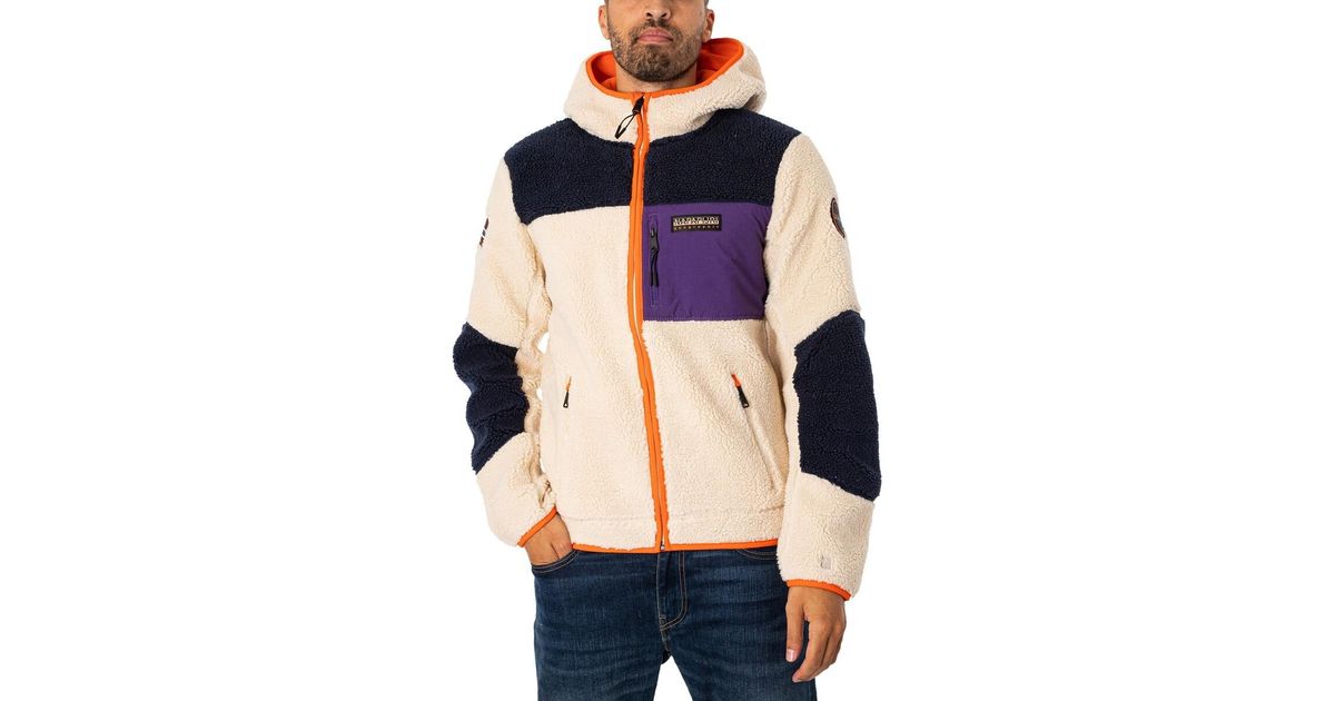 Manteau Veste polaire Yupik Napapijri pour homme en coloris Bleu Lyst