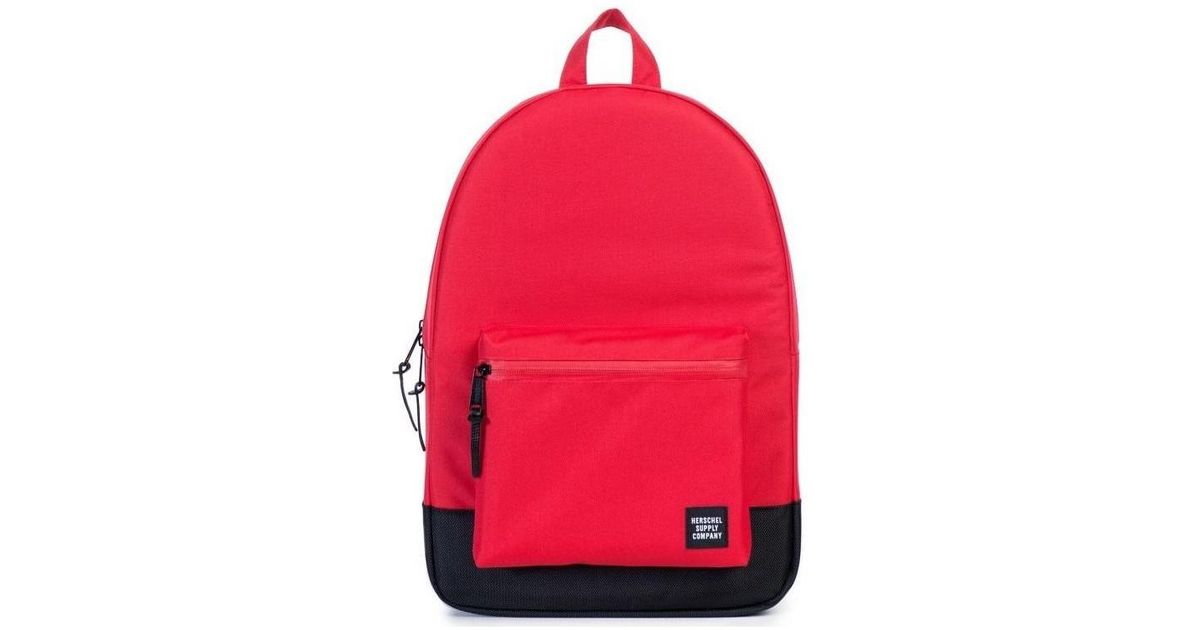 herschel backpack red and black