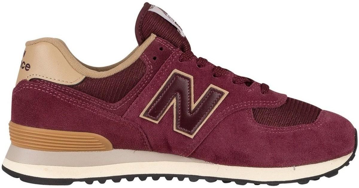 New Balance 574 Suede Trainers in Red for Men Lyst UK