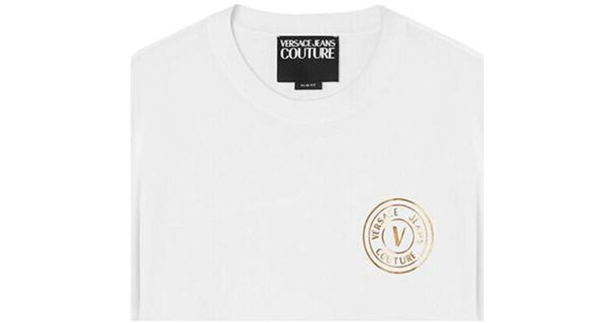 T-shirt T-shirt Blanc Versace Jeans Couture pour homme en coloris Blanc |  Lyst