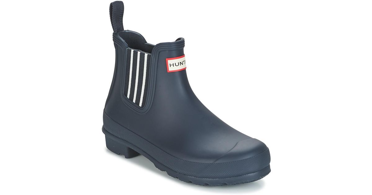 hunter garden stripe chelsea boots