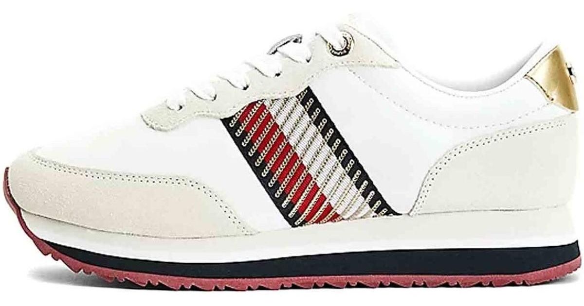 chaussure tommy hilfiger blanche