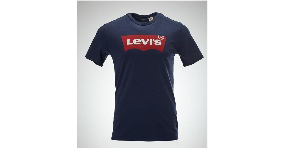 levis blue and red t shirt