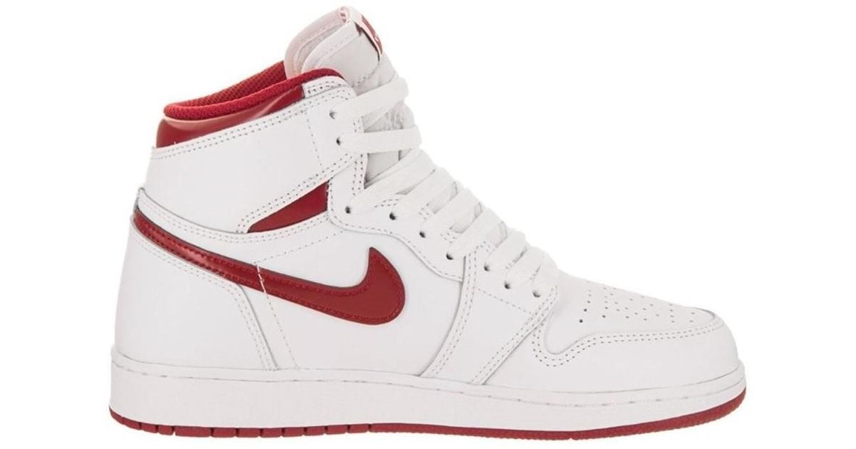 nike red white high tops