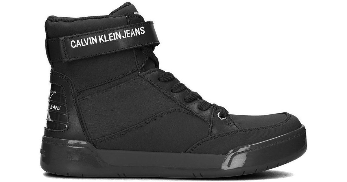 calvin klein high top trainers