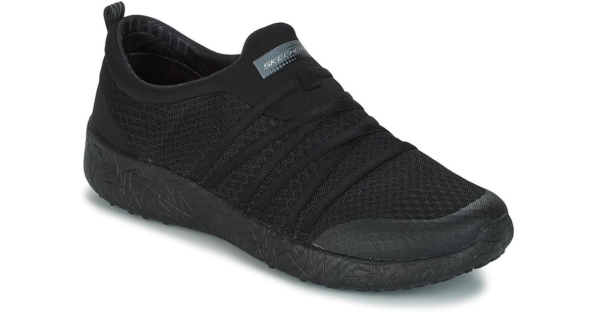 skechers black burst very daring trainers