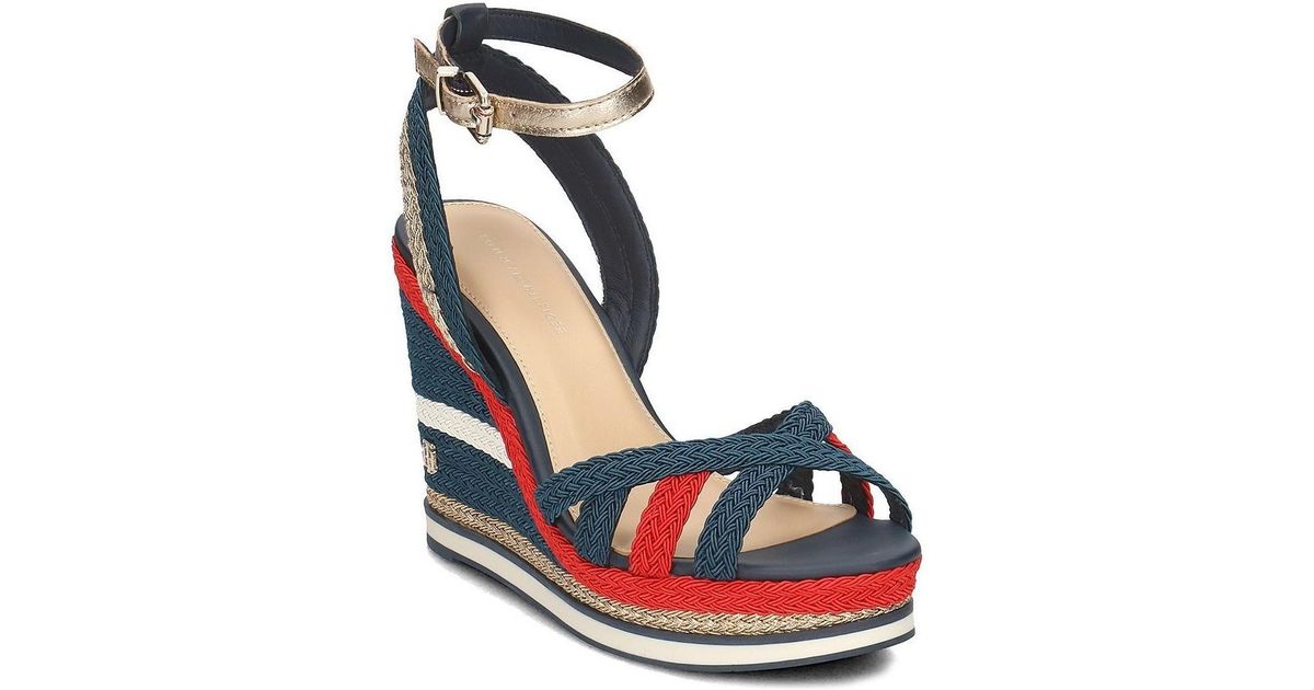 tommy hilfiger wedges black