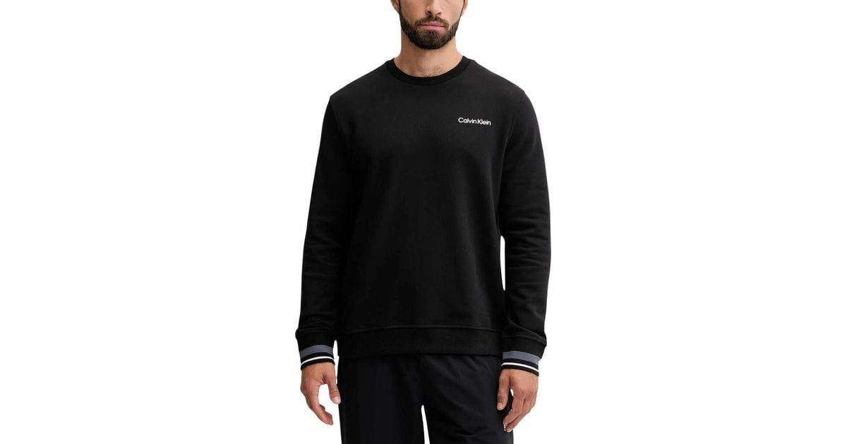 Calvin Klein Sweater Sweat Top Pullover Lvgmf5W312 in het Zwart
