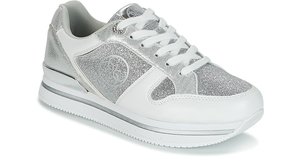 guess shoes silver