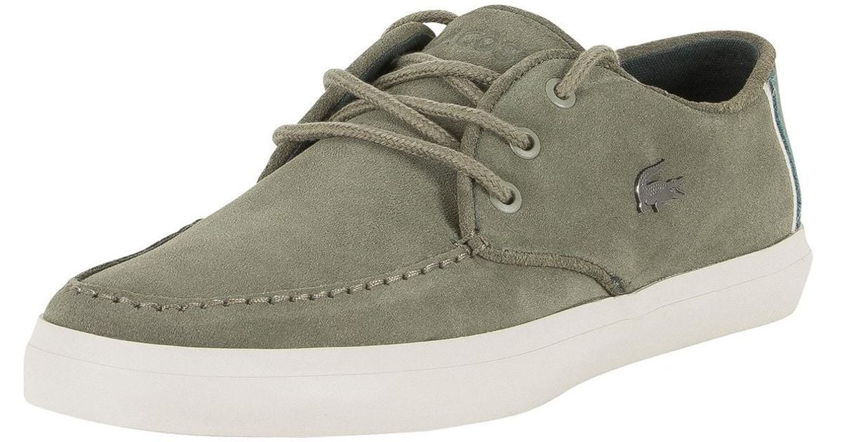 Lacoste Leather Men's Sevrin 317 1 Cam Trainers, Green Men's Shoes