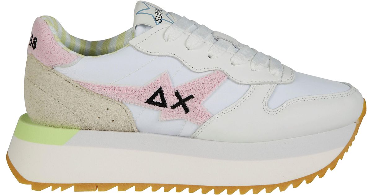 Sun 68 Big Stargirl Spongee Logo in White | Lyst