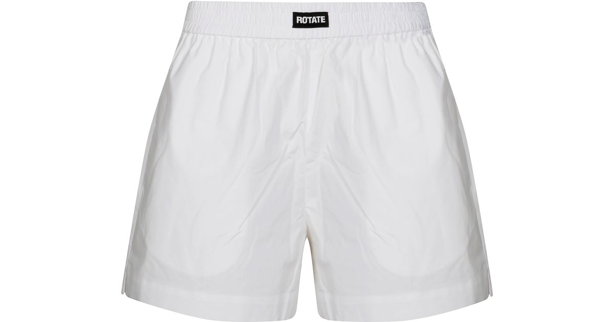 ショートパンツ ROTATE BIRGER CHRISTENSEN 'Elasticated' shorts White ROTATE Birger Christensen Elasticated Shorts White | BSTN Store