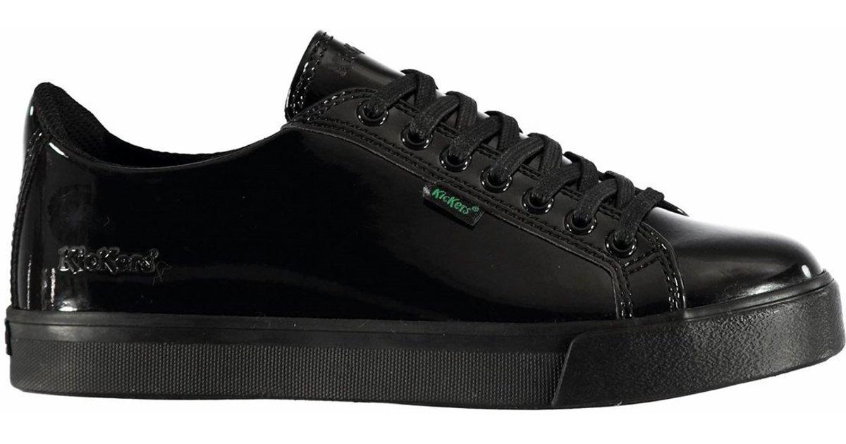 black tovni lacer mono flat shoes