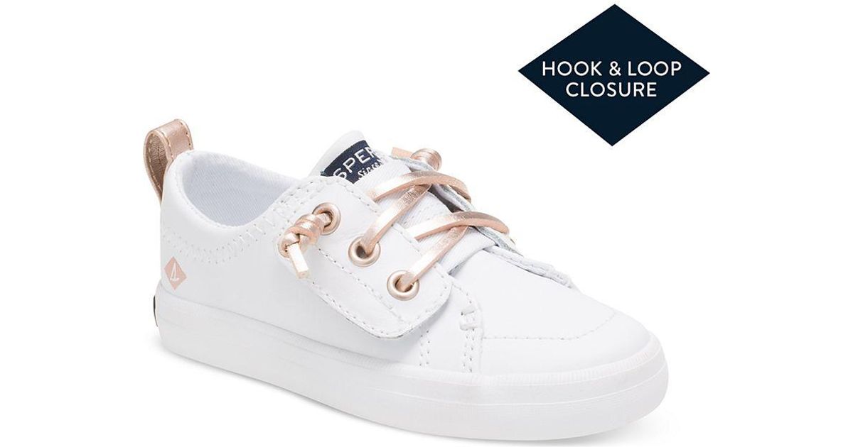 sperry women's white leather sneakers