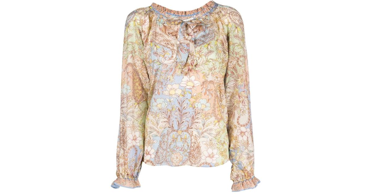 Hale Bob `finualla Hope Blooms` Blouse in Natural | Lyst