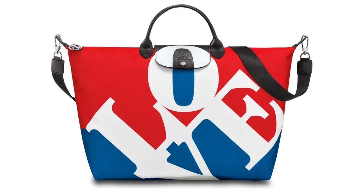 Longchamp ` X Bob` Travel Bag in Red Lyst