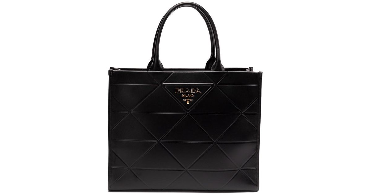 PRADA BLACK LEATHER Handbag Top Handle And Cross Body Strap With Gold  Hardware £850.00 - PicClick UK