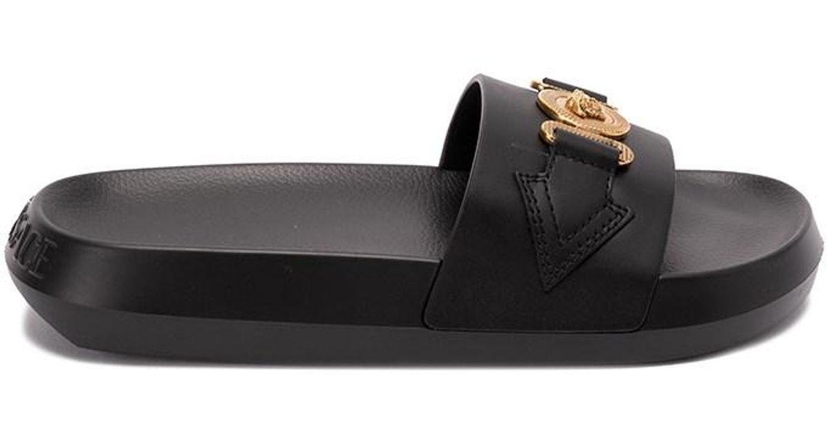 Versace Slides in White Lyst
