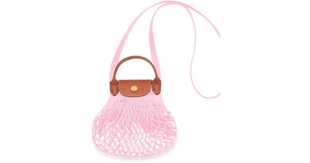 Longchamp Le Pliage Filet XS Mesh Bag (Pink) - May's Collections