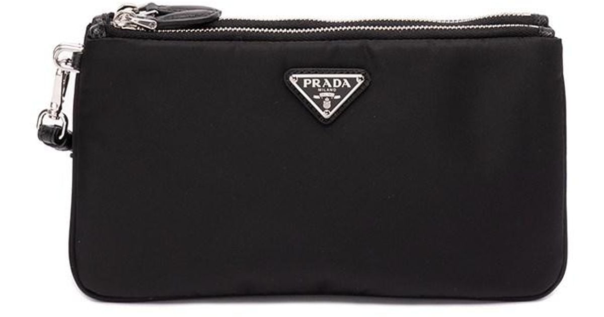 Prada Dividable re nylon Pouches in Black Lyst UK