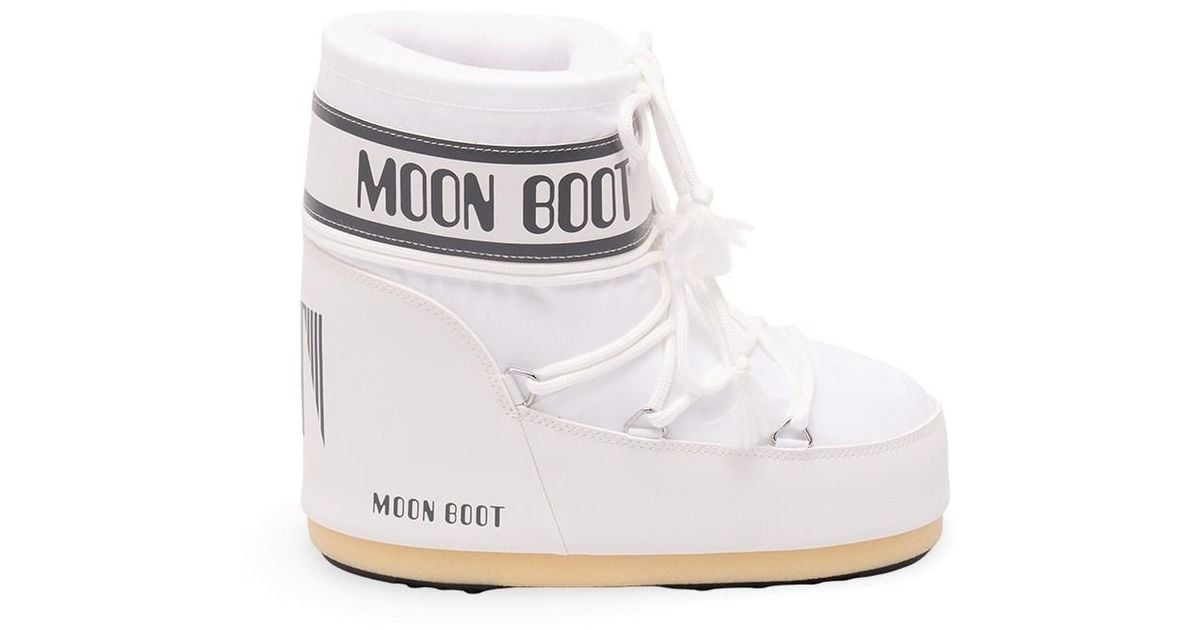 Moon Boot 'Icon Low Nylon' Boots in White | Lyst