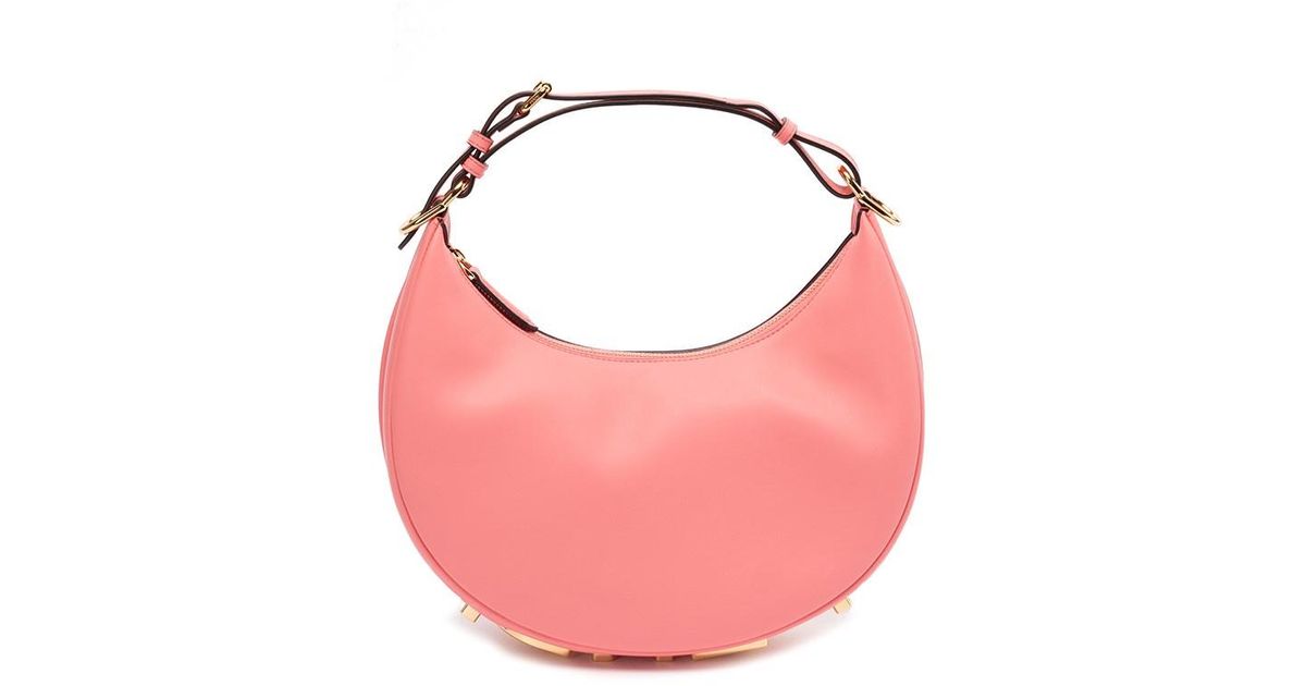 Fendi `graphy Small` Leather Bag in Pink | Lyst