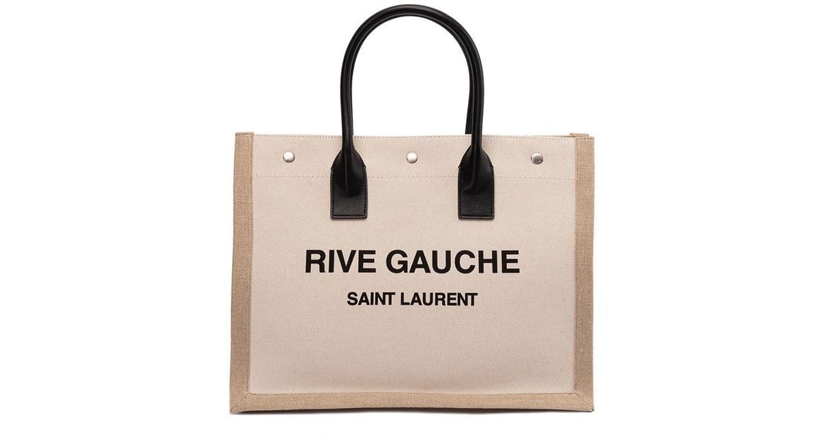 Saint Laurent `rive Gauche` Small Tote Bag in Natural