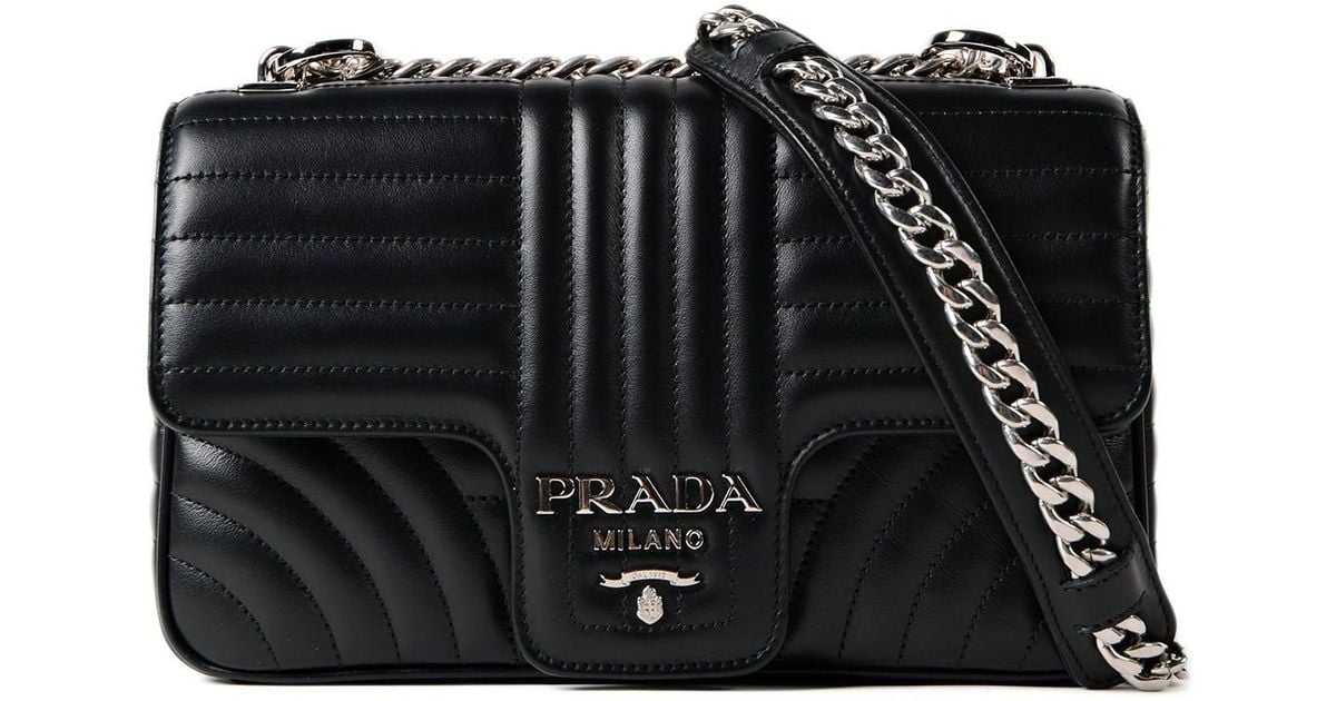 prada soft calf impunture shoulder bag