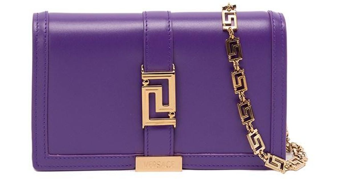 Versace `greca Goddess` Mini Bag in Purple | Lyst